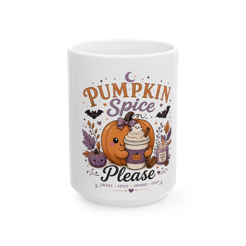 "Pumpkin Spice Please" Ceramic Mug