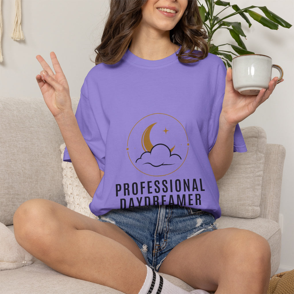 Professional Daydreamer T-Shirt — Moon & Cloud Graphic Tee