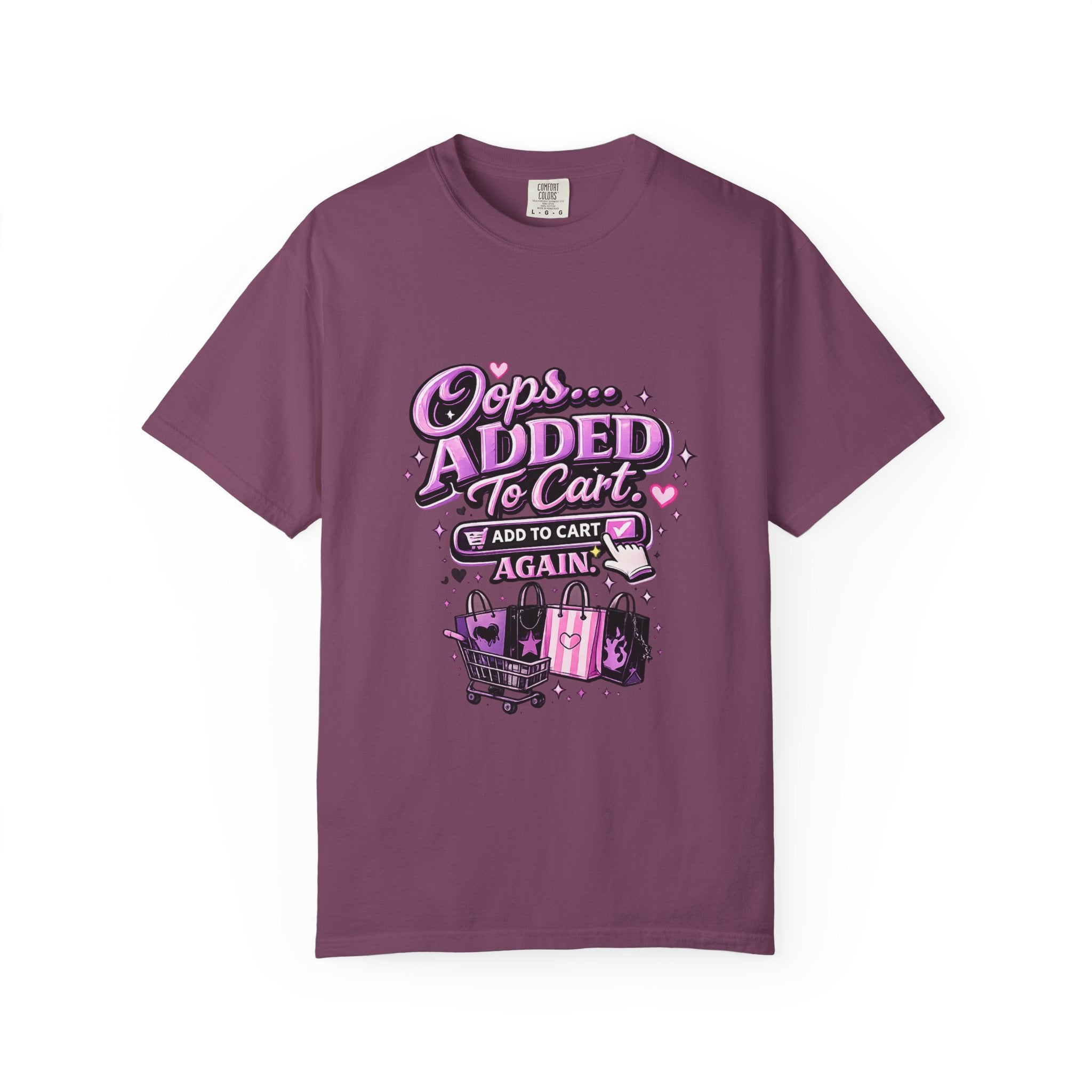 Added to Cart Graphic T‑Shirt — "Oops… Added to Cart Again" Shopper Tee