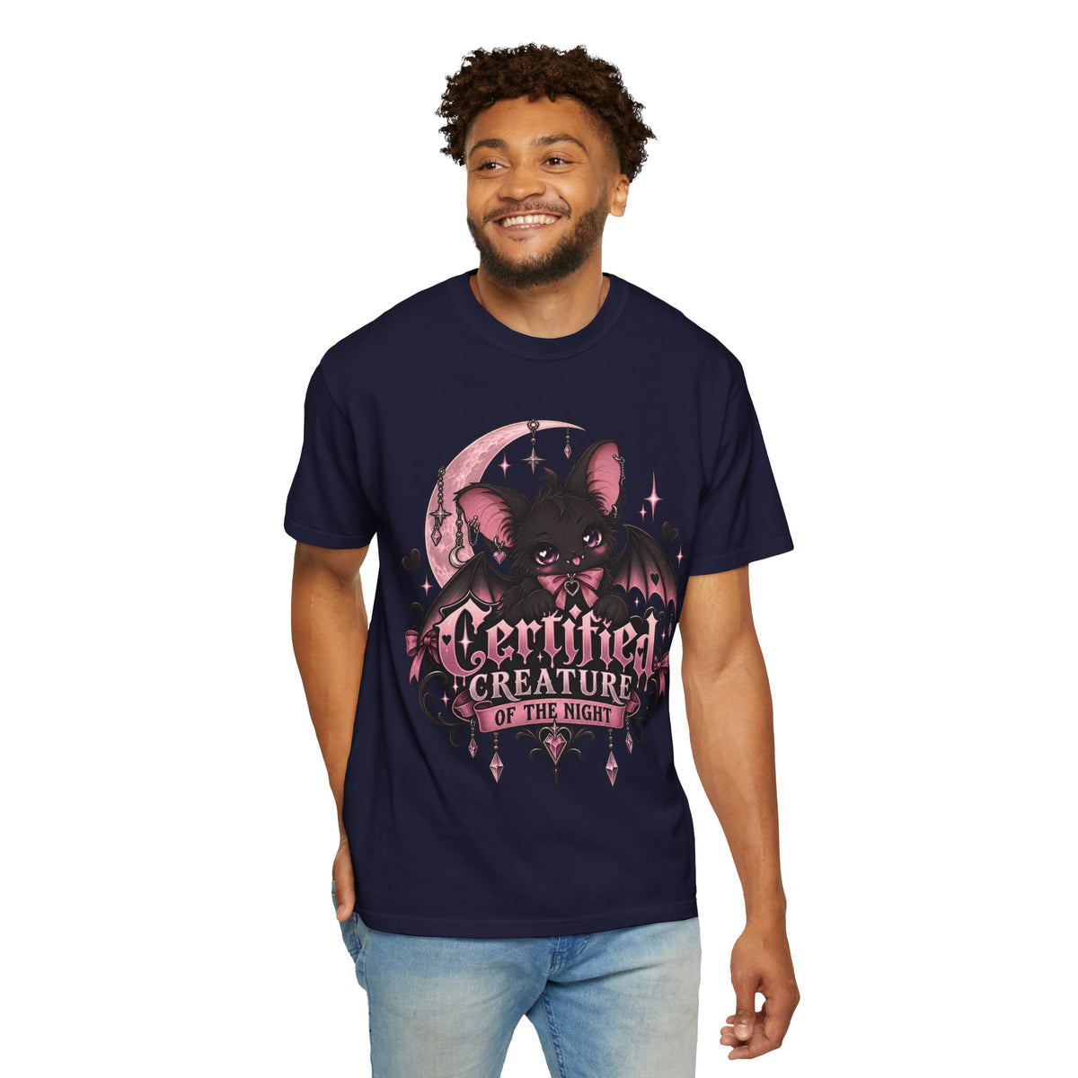 Certified Creature of the Night T-Shirt — Goth Bat Graphic Tee