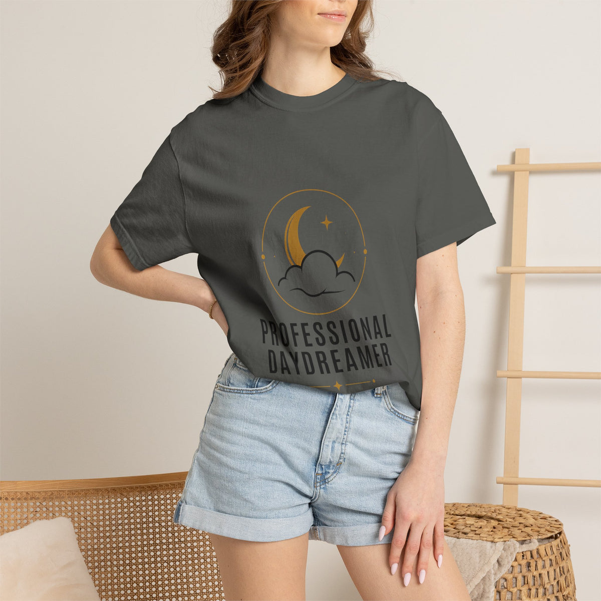 Professional Daydreamer T-Shirt — Moon & Cloud Graphic Tee