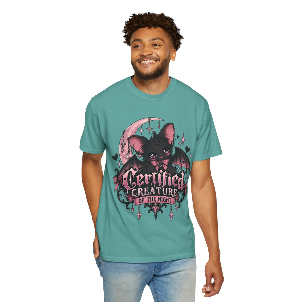 Certified Creature of the Night T-Shirt — Goth Bat Graphic Tee