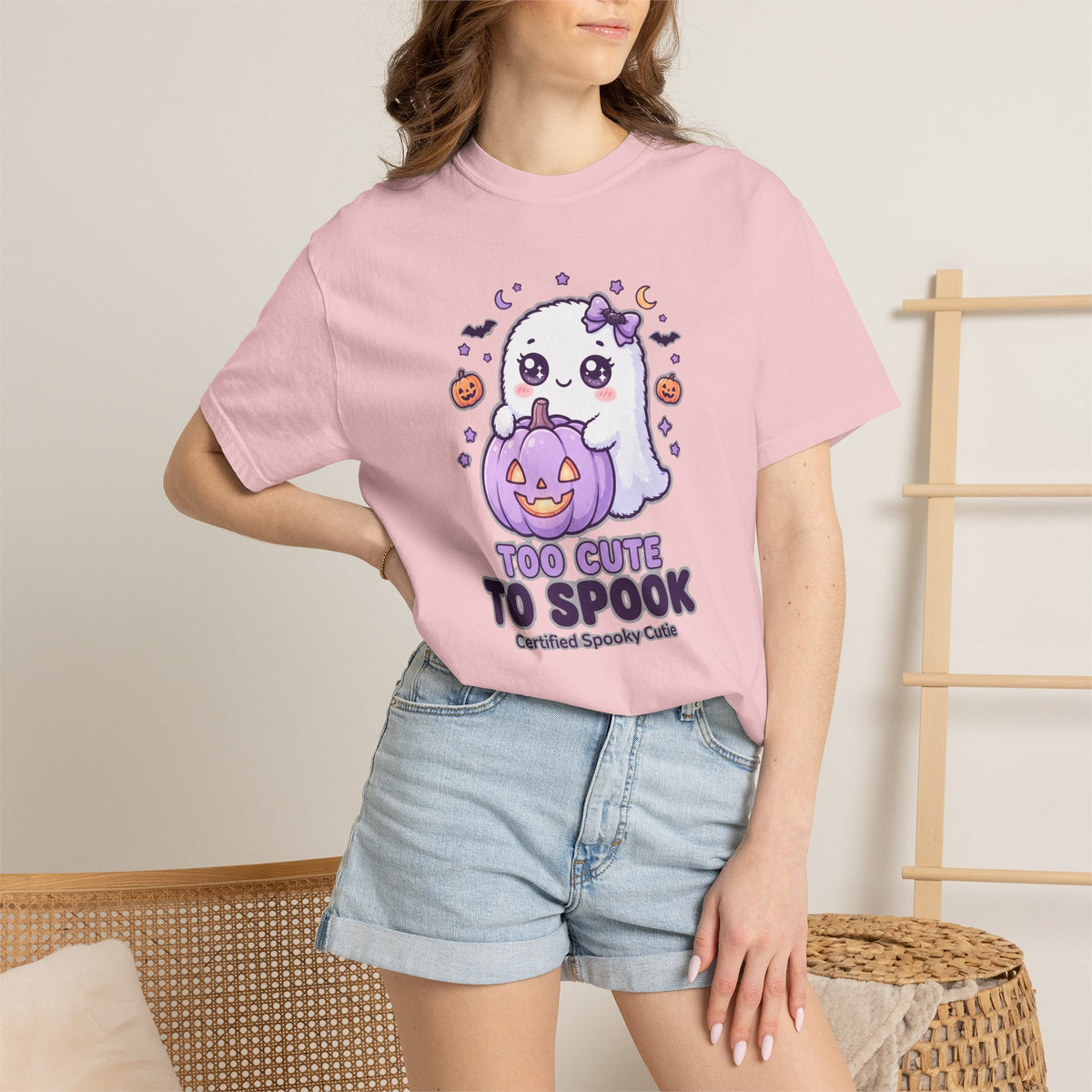 Too Cute to Spook Ghost T-Shirt — Cute Halloween Graphic Tee