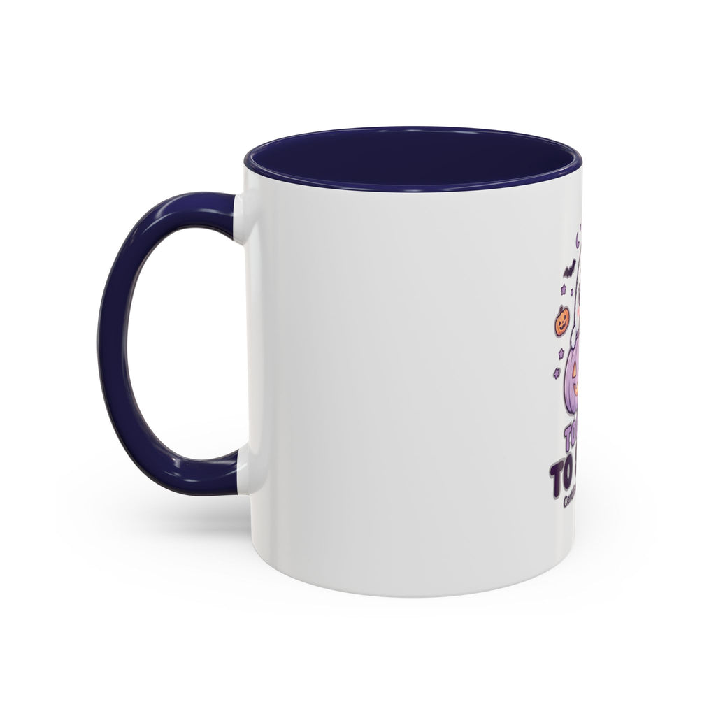 Too Cute to Spook Coffee Mug — Halloween Ghost Pumpkin Accent Mug (11/15oz)