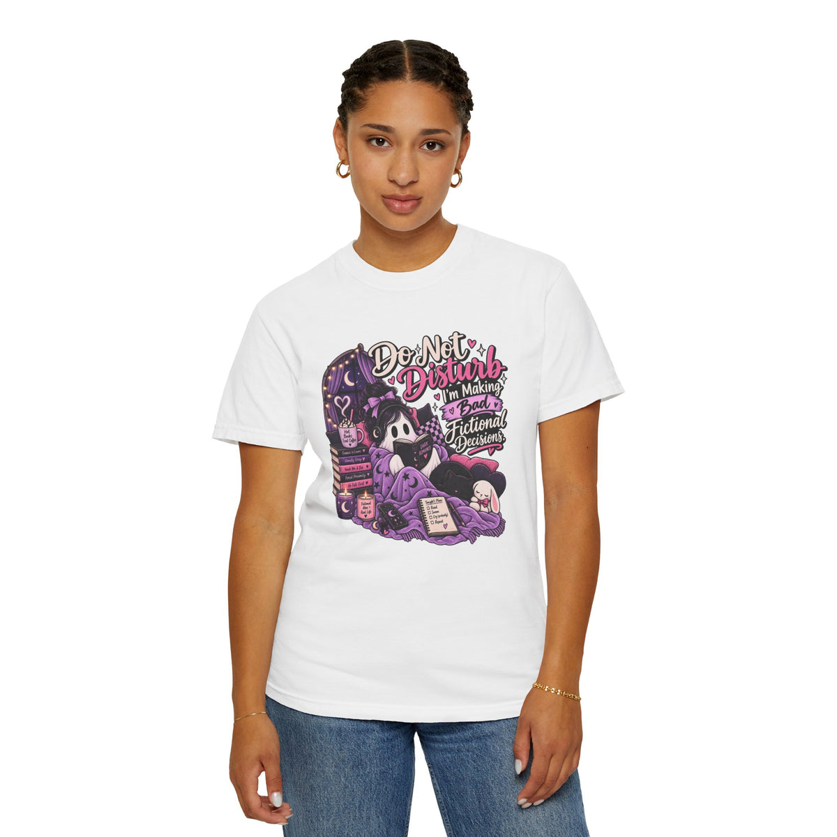 Do Not Disturb T-Shirt — Cute Gothic Reading Ghost Graphic Tee