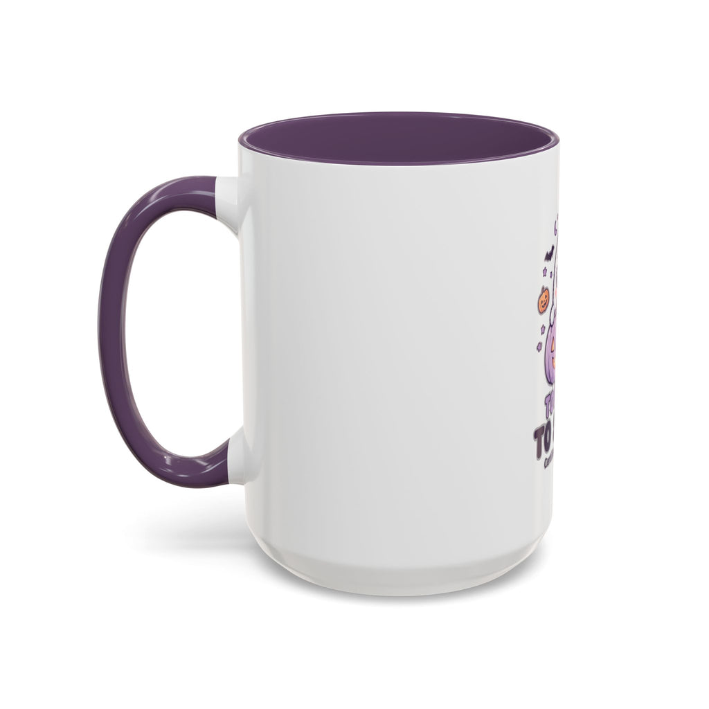 Too Cute to Spook Coffee Mug — Halloween Ghost Pumpkin Accent Mug (11/15oz)