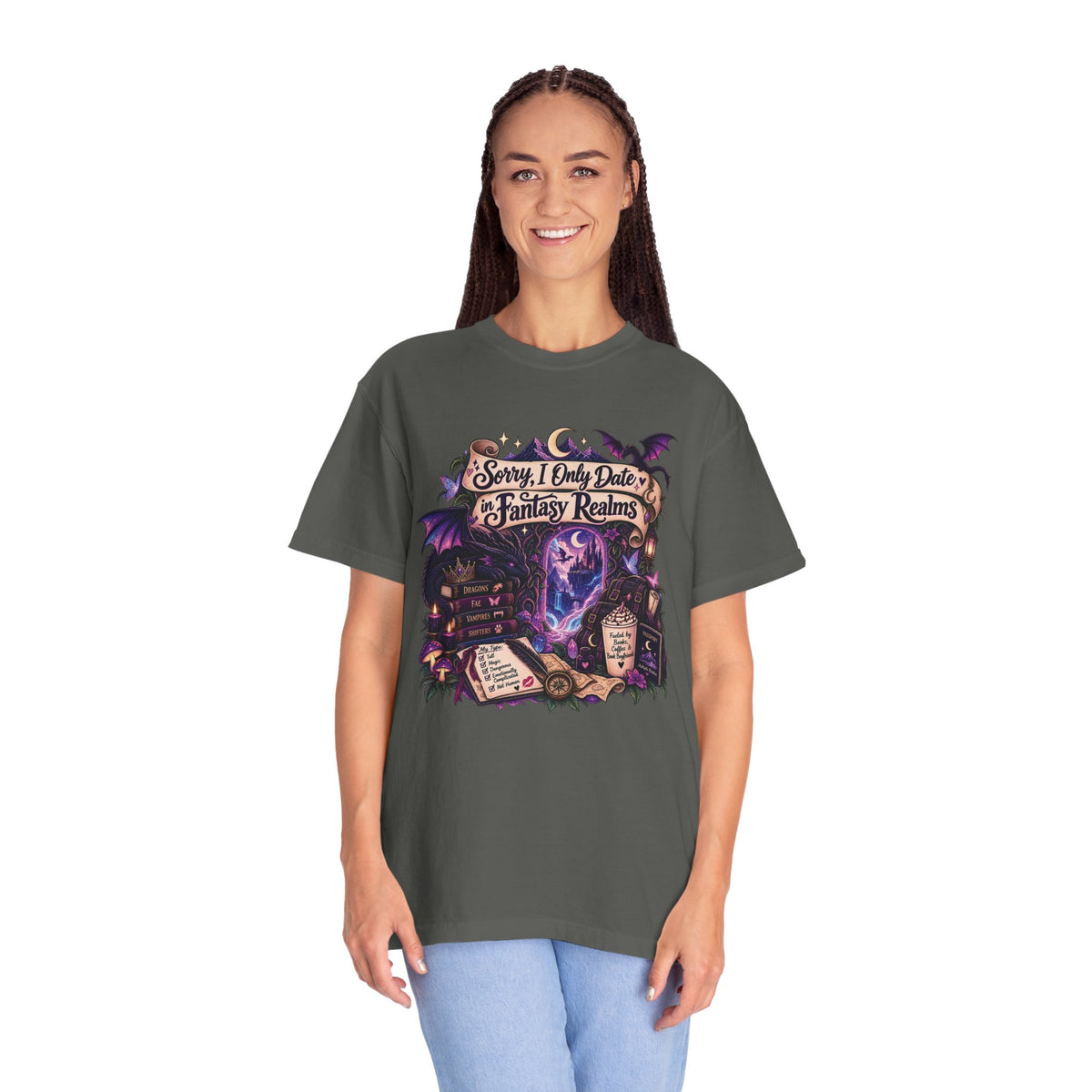 Fantasy Realms Graphic T-Shirt — "Sorry I Only Date Fantasy Realms"