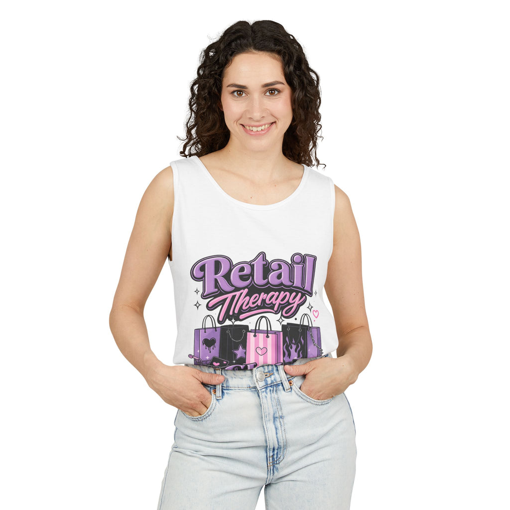 Retail Therapy Club Tank Top — Funny Shopping Lovers Graphic Tank