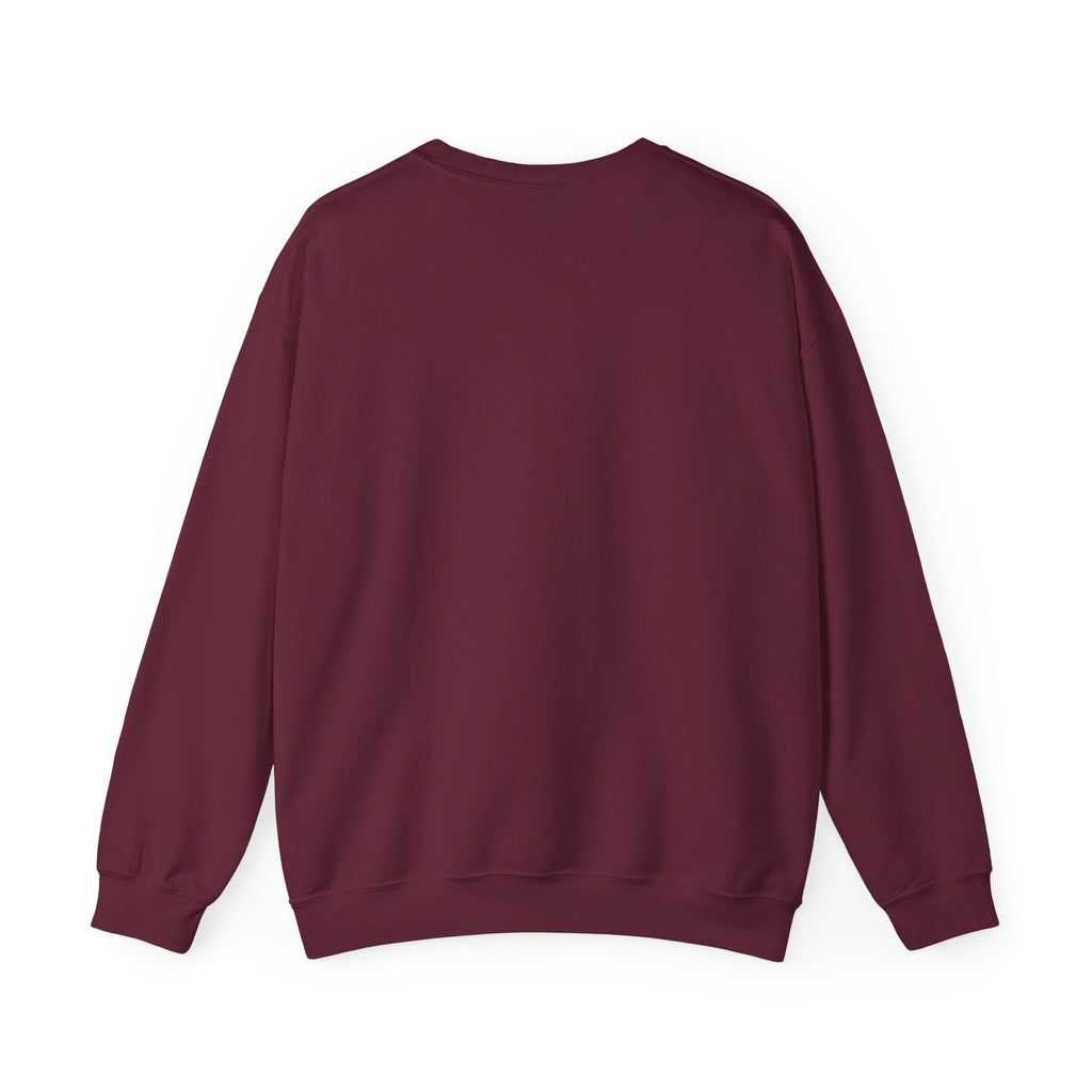 Skeleton on Moon Crewneck Sweatshirt — "Spooky & Unsocialized" Purple Gothic Graphic