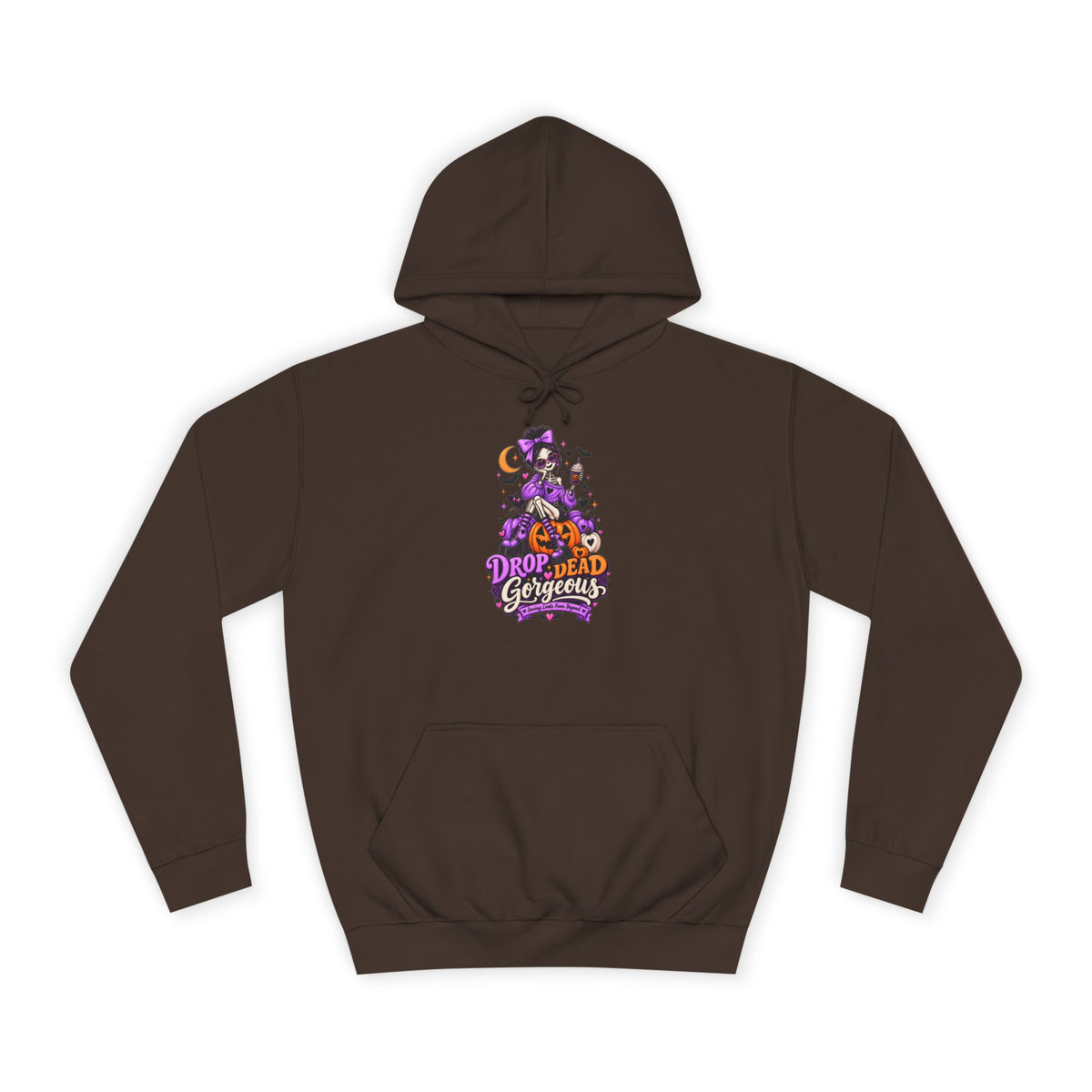 Hoodie - 'Drop Dead Gorgeous' Witchy Purple Graphic Hoodie