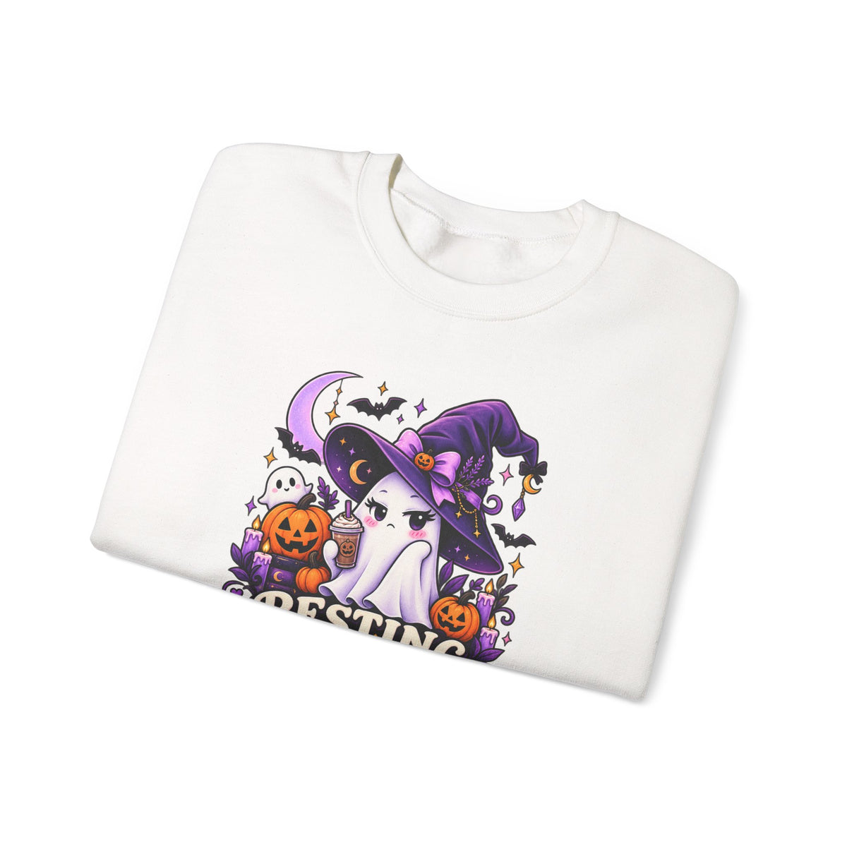 Sweatshirt — "Resting Witch Face" Halloween Crewneck
