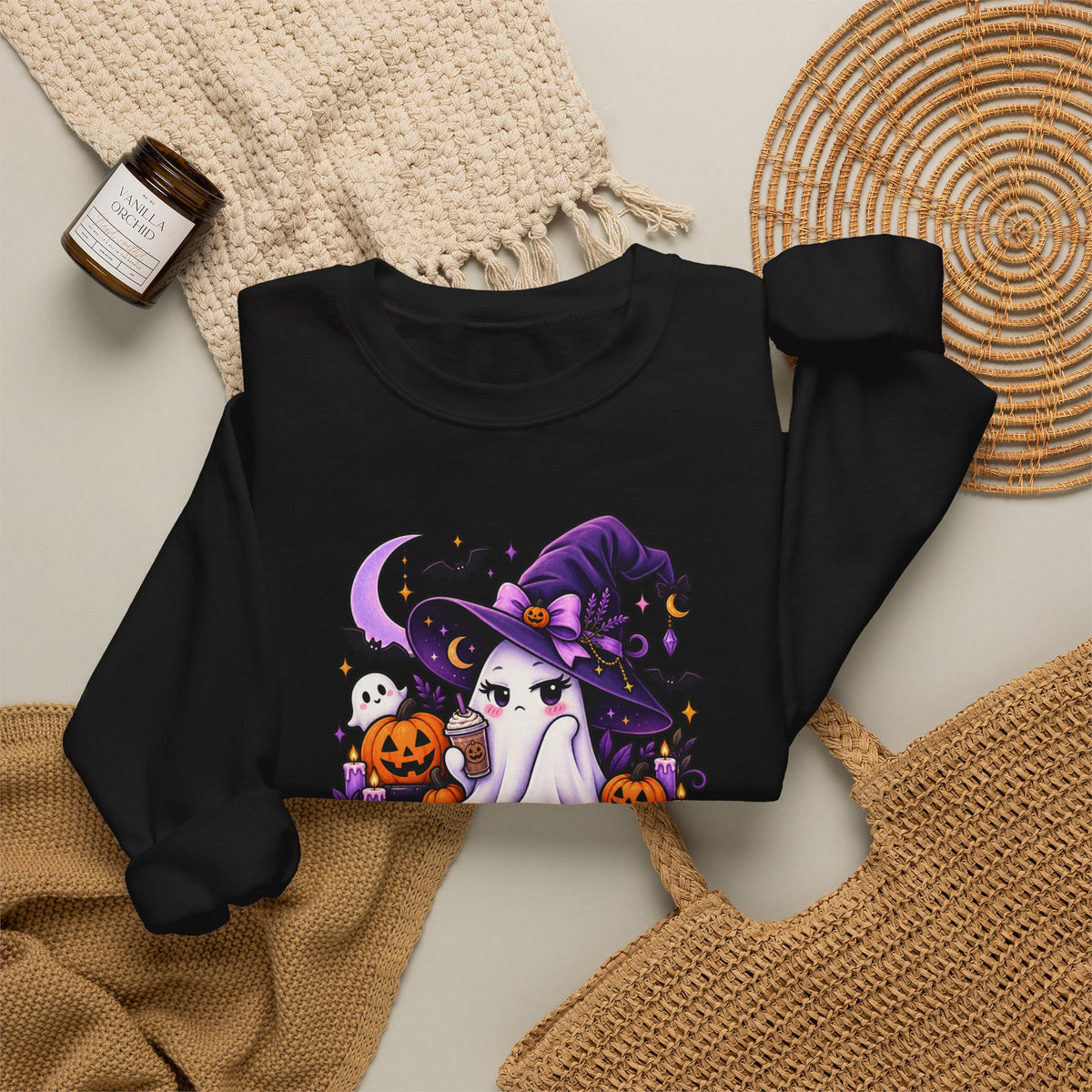 Sweatshirt — "Resting Witch Face" Halloween Crewneck