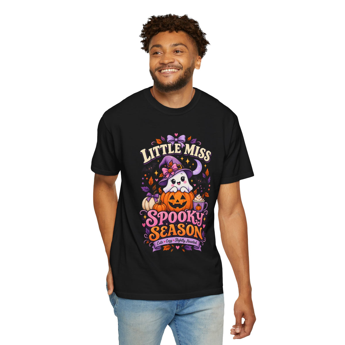 T-Shirt — "Little Miss Spooky Season" Halloween Graphic Tee