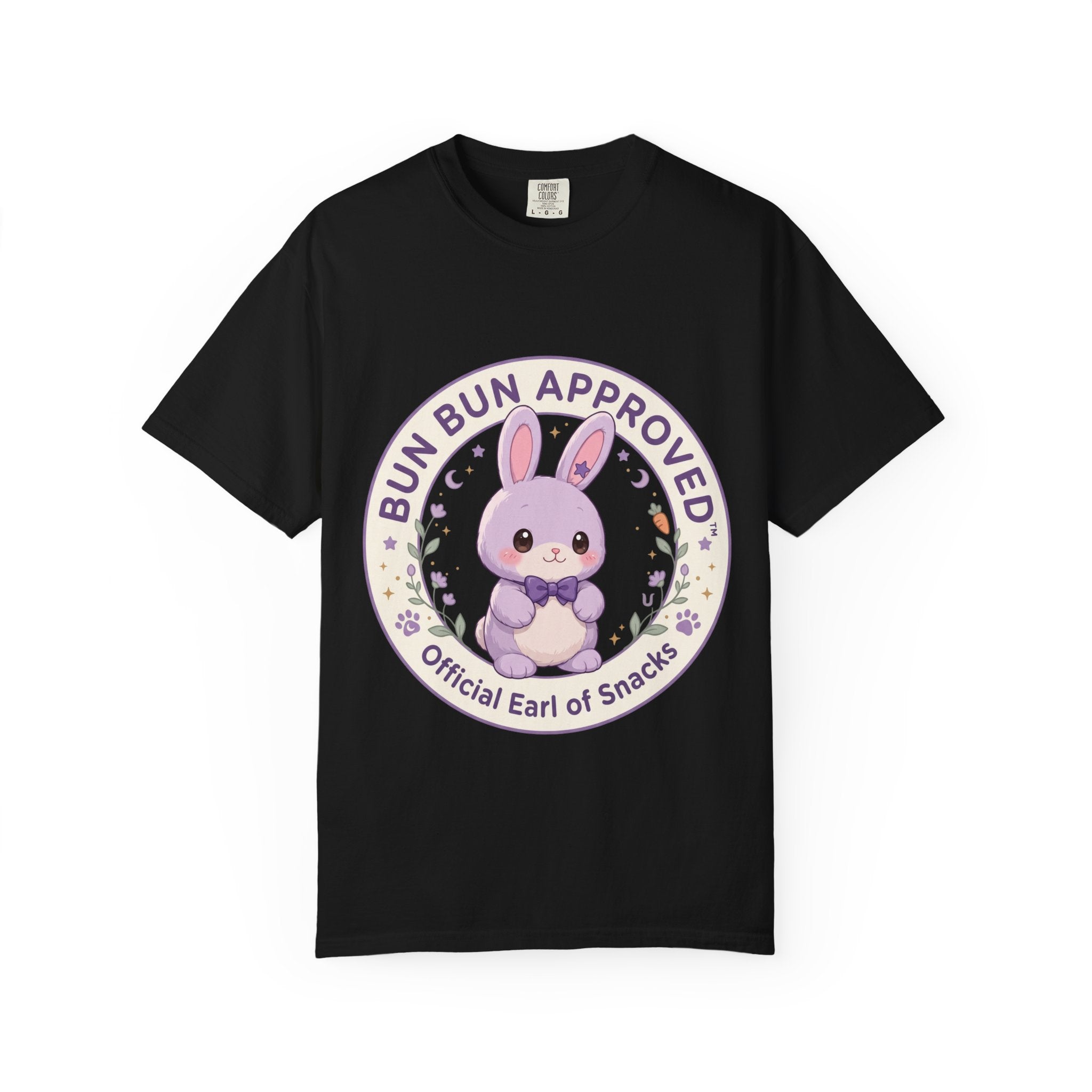 Bun Bun Approved Bunny T‑Shirt — "Official Earl of Snacks" Cute Pastel Tee