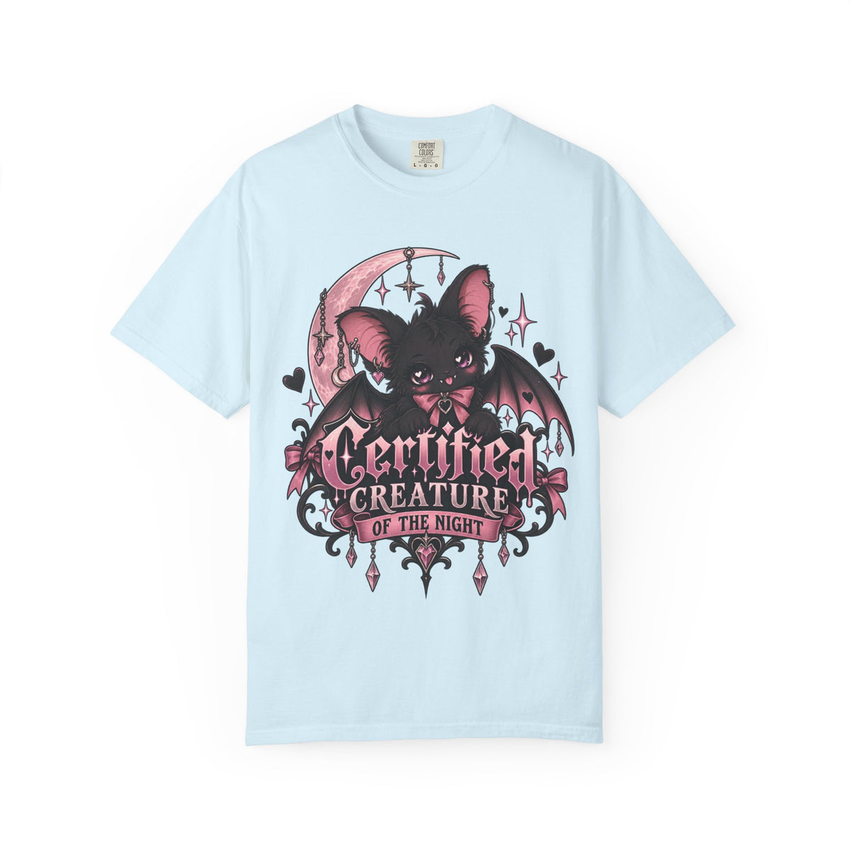Certified Creature of the Night T-Shirt — Goth Bat Graphic Tee