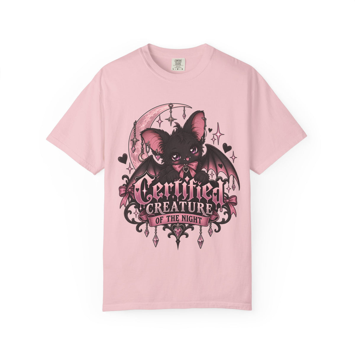 Certified Creature of the Night T-Shirt — Goth Bat Graphic Tee