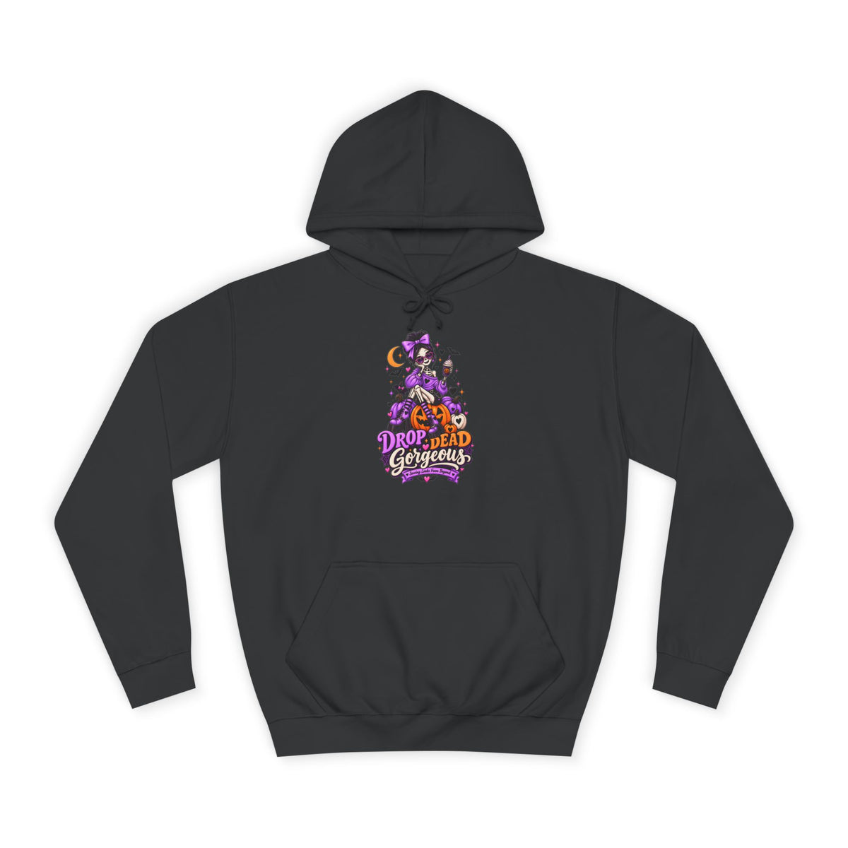 Hoodie - 'Drop Dead Gorgeous' Witchy Purple Graphic Hoodie