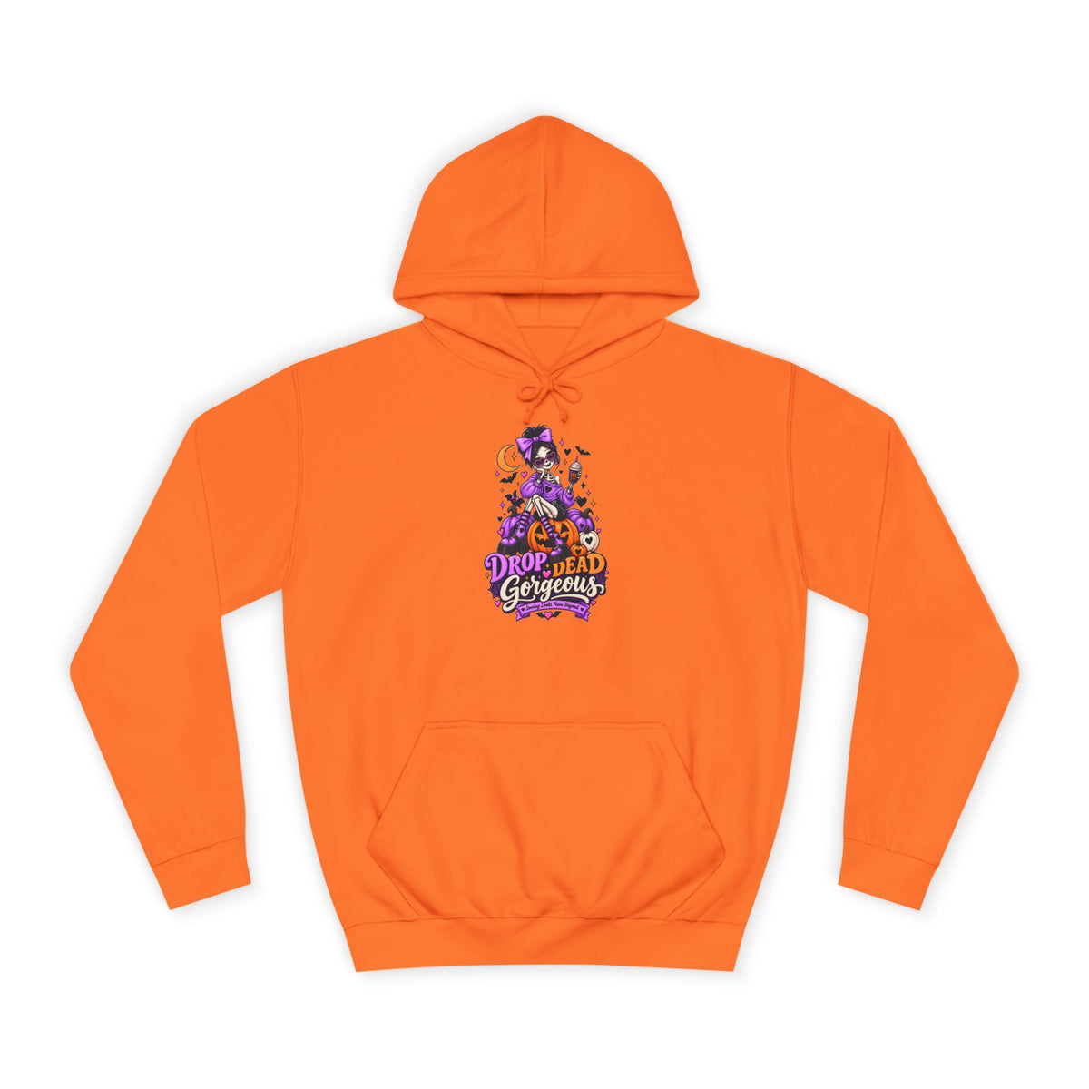 Hoodie - 'Drop Dead Gorgeous' Witchy Purple Graphic Hoodie
