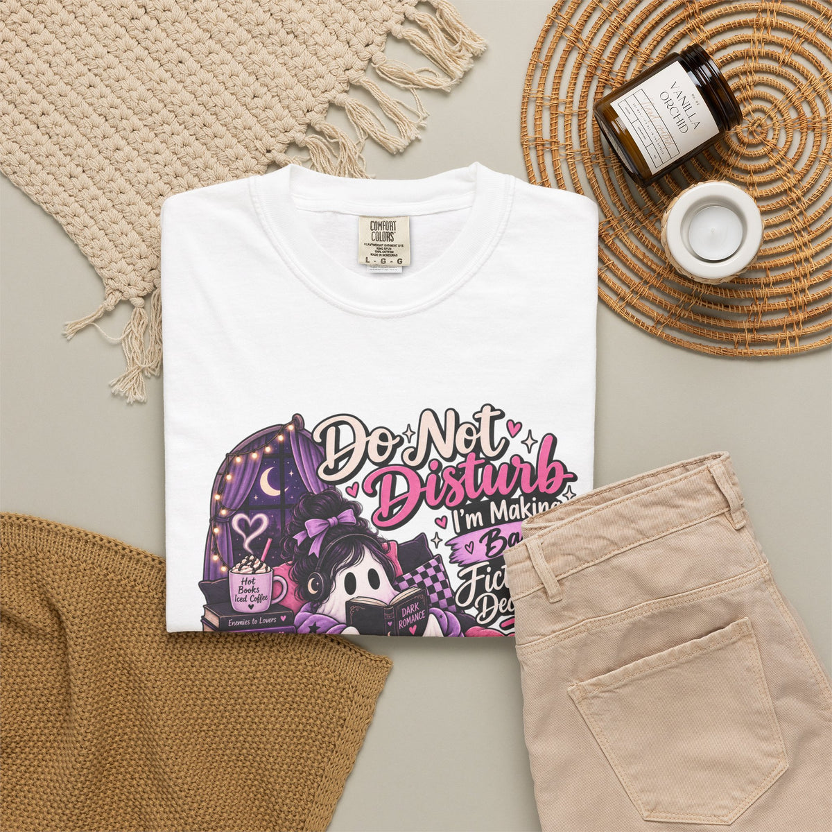 Do Not Disturb T-Shirt — Cute Gothic Reading Ghost Graphic Tee
