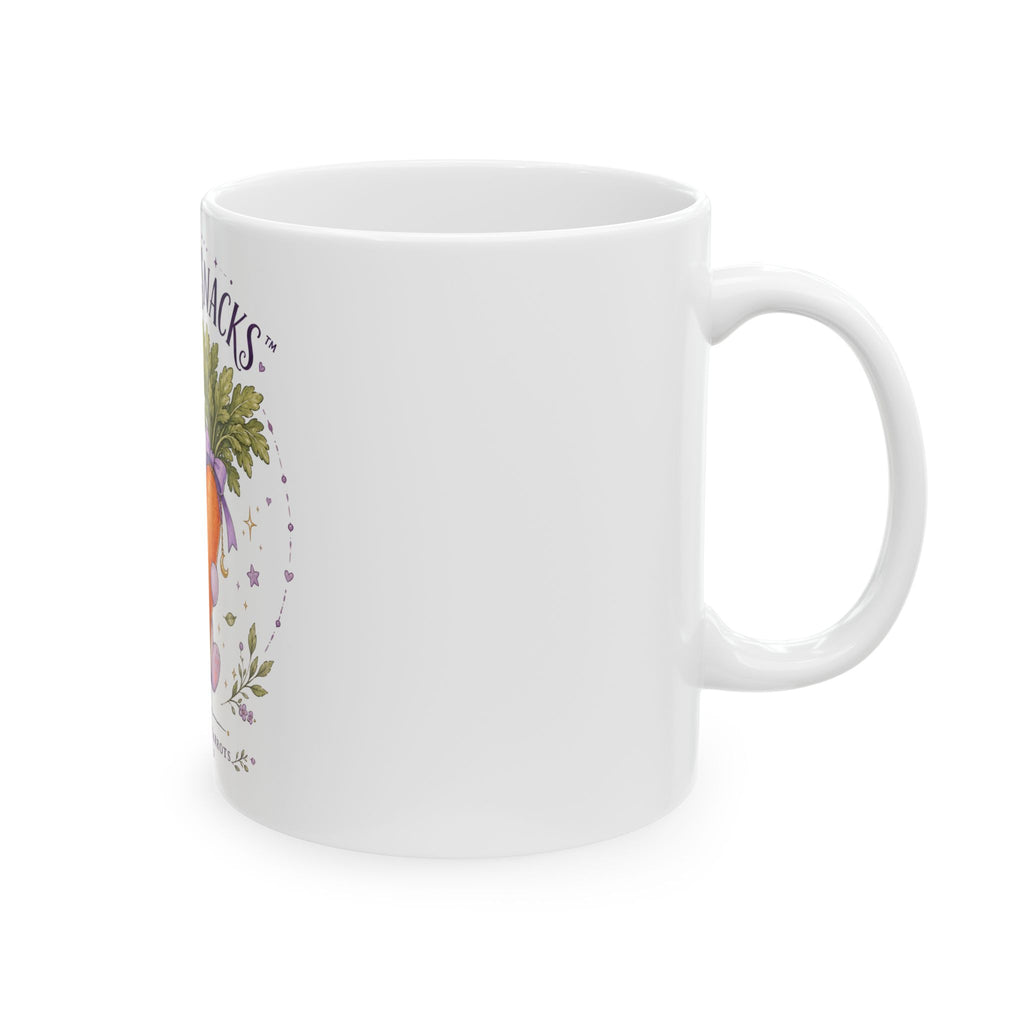 Earl of Snacks Bunny Mug — Cute Pastel Bunny Hugging Carrot (11oz)