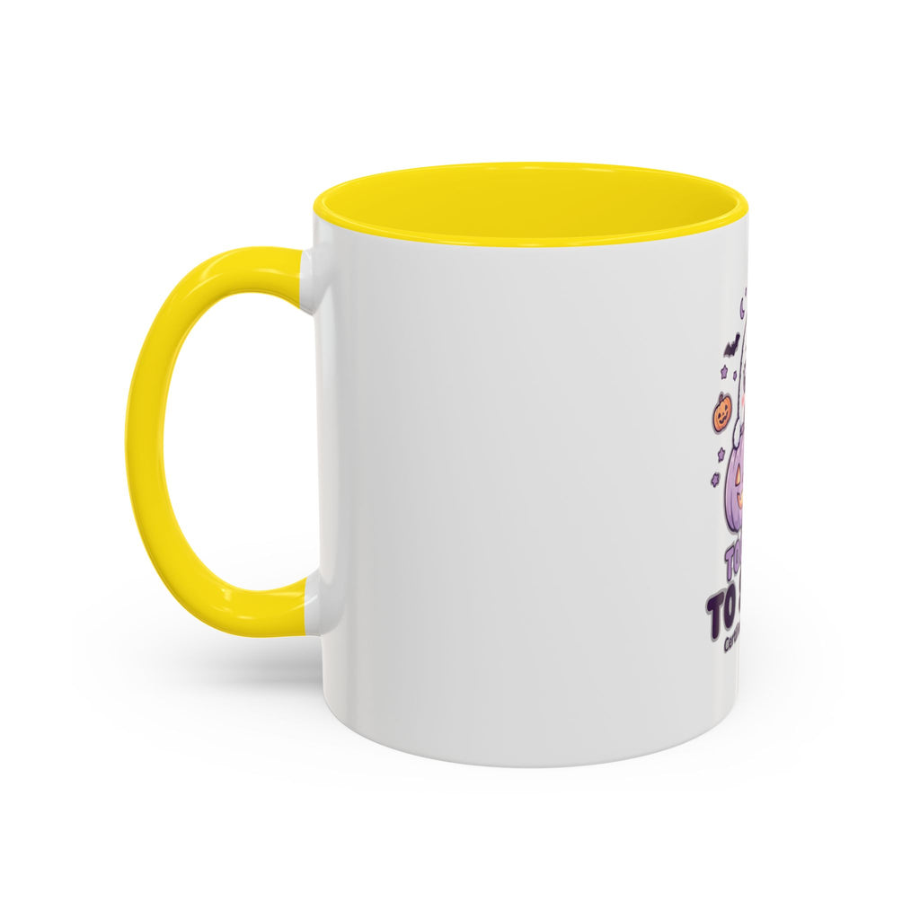 Too Cute to Spook Coffee Mug — Halloween Ghost Pumpkin Accent Mug (11/15oz)