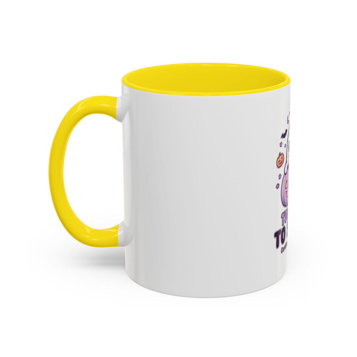 Too Cute to Spook Coffee Mug — Halloween Ghost Pumpkin Accent Mug (11/15oz)
