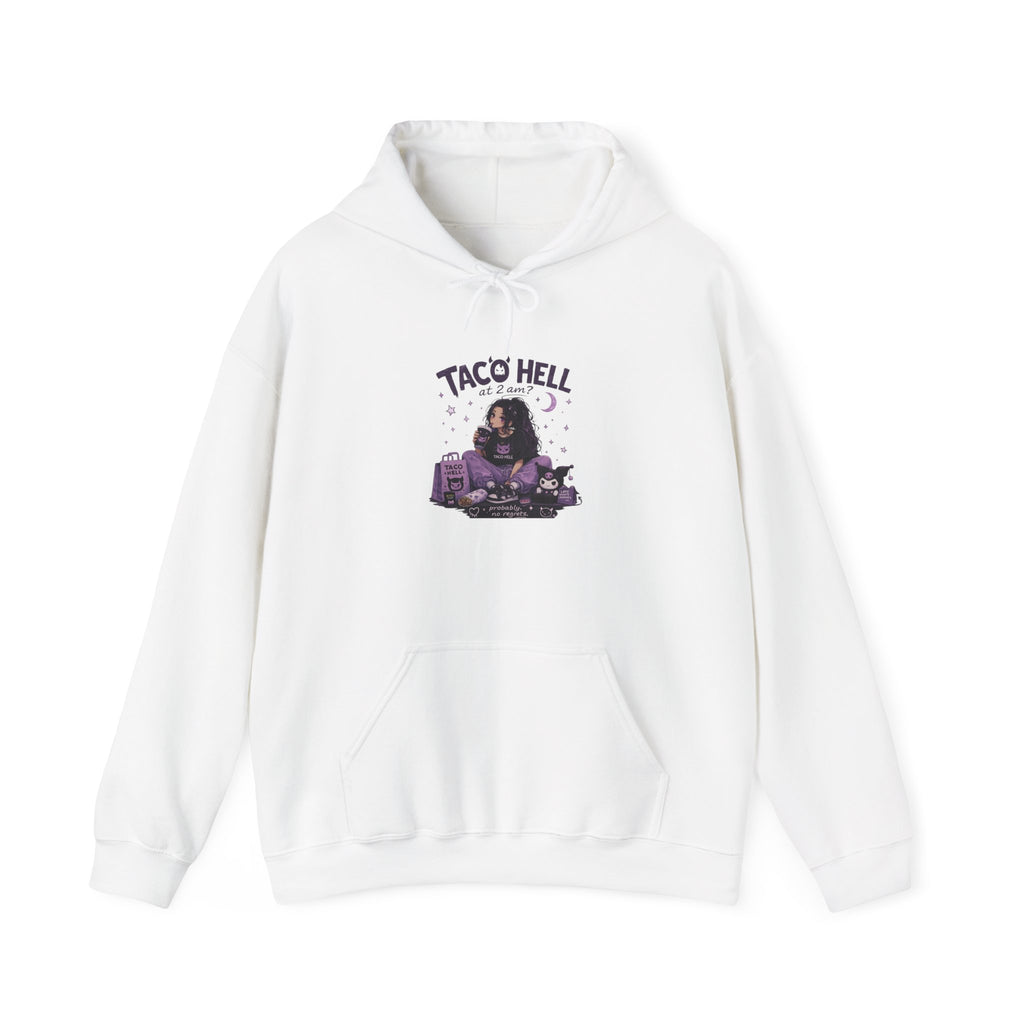 Taco Hell Hoodie – Cute Black Dog Driving Taco Truck Graphic Sweatshirt