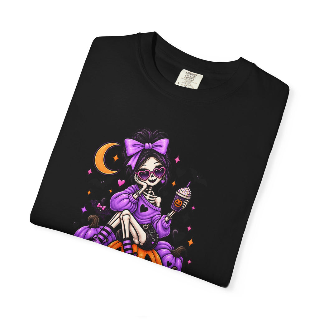 Drop Dead Gorgeous Halloween T-Shirt — Gothic Pumpkin Pinup Tee