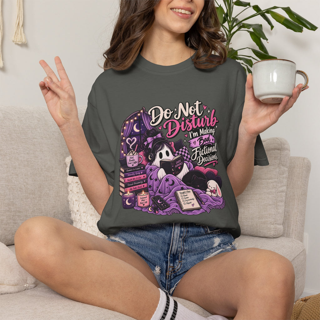 Do Not Disturb T-Shirt — Cute Gothic Reading Ghost Graphic Tee