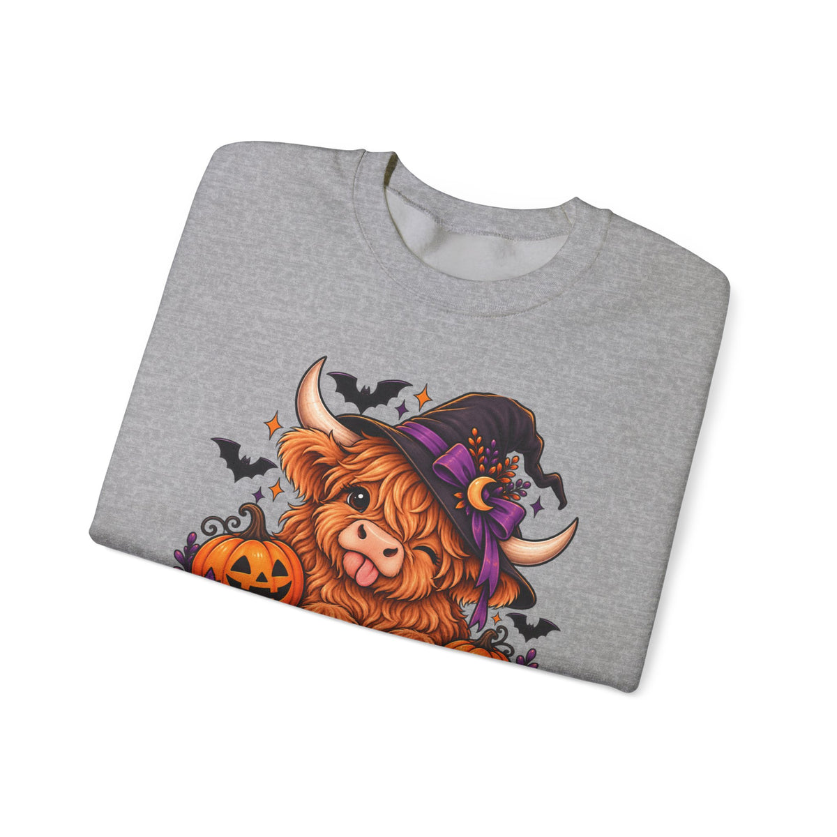 "Moo-dy & Spooky" Highland cow sweatshirt
