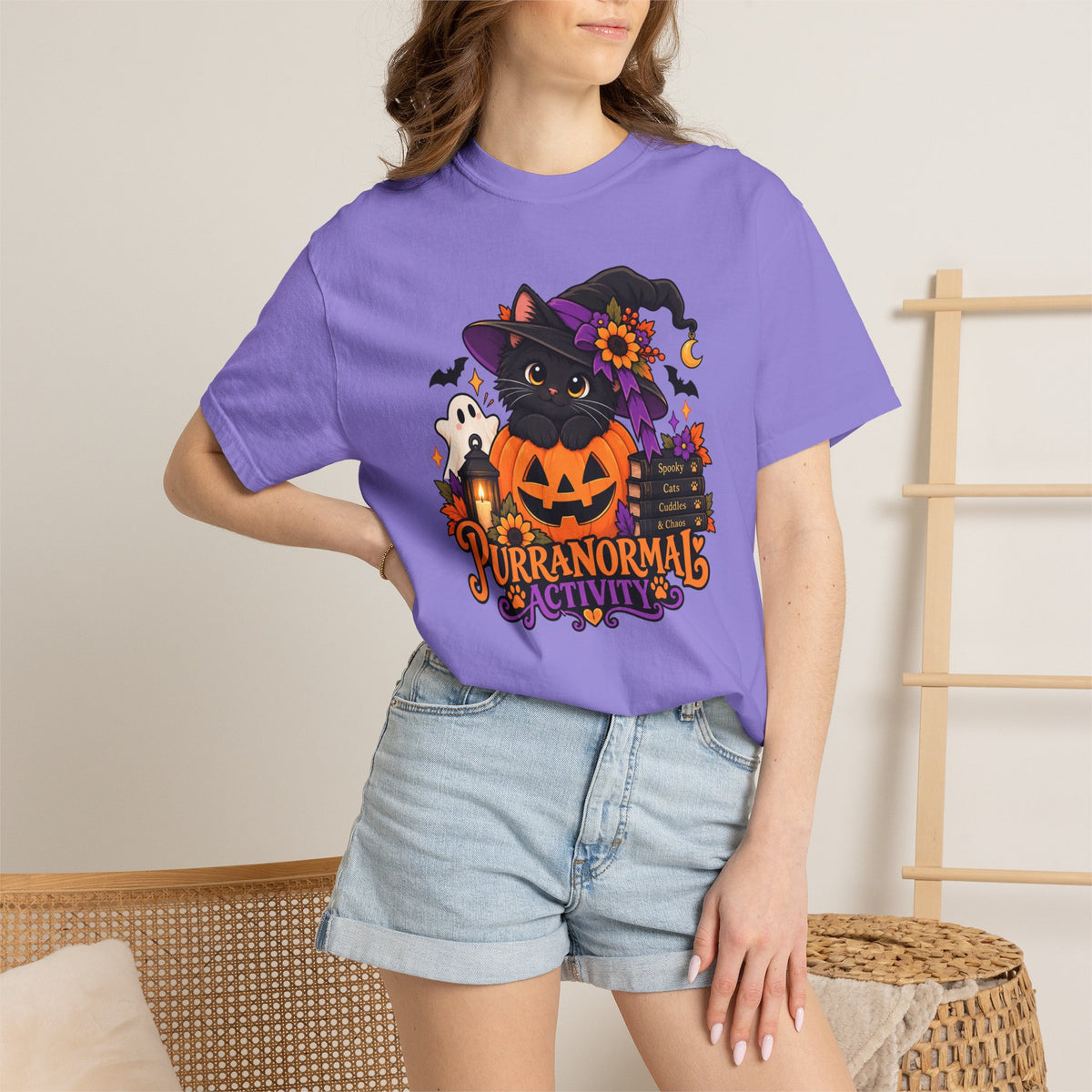 Purranormal Activity Halloween Cat T-Shirt