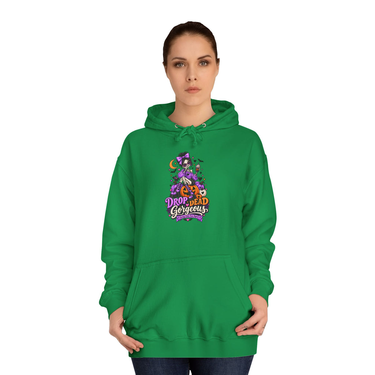 Hoodie - 'Drop Dead Gorgeous' Witchy Purple Graphic Hoodie
