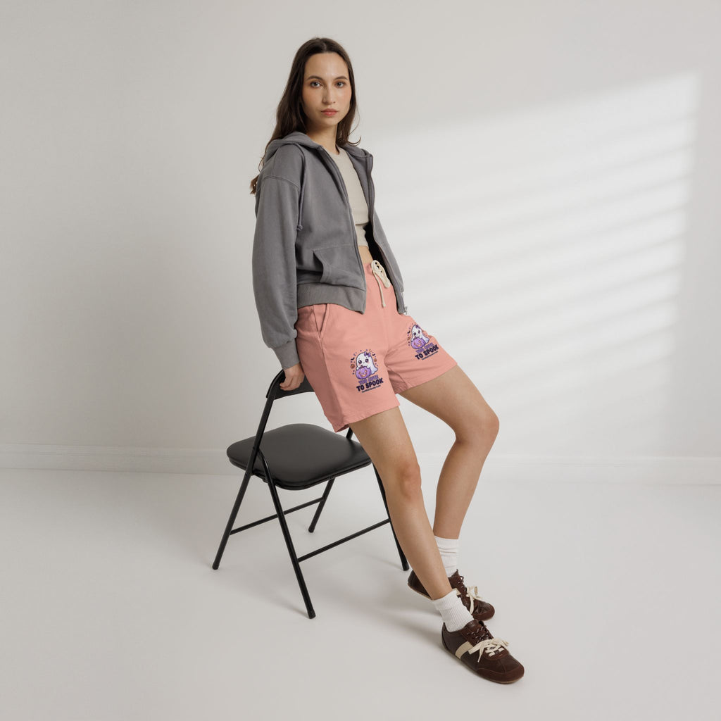 Cute Ghost 'Too Cute to Spook' Fleece Sweat Shorts