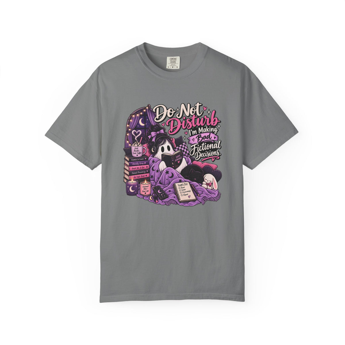 Do Not Disturb T-Shirt — Cute Gothic Reading Ghost Graphic Tee