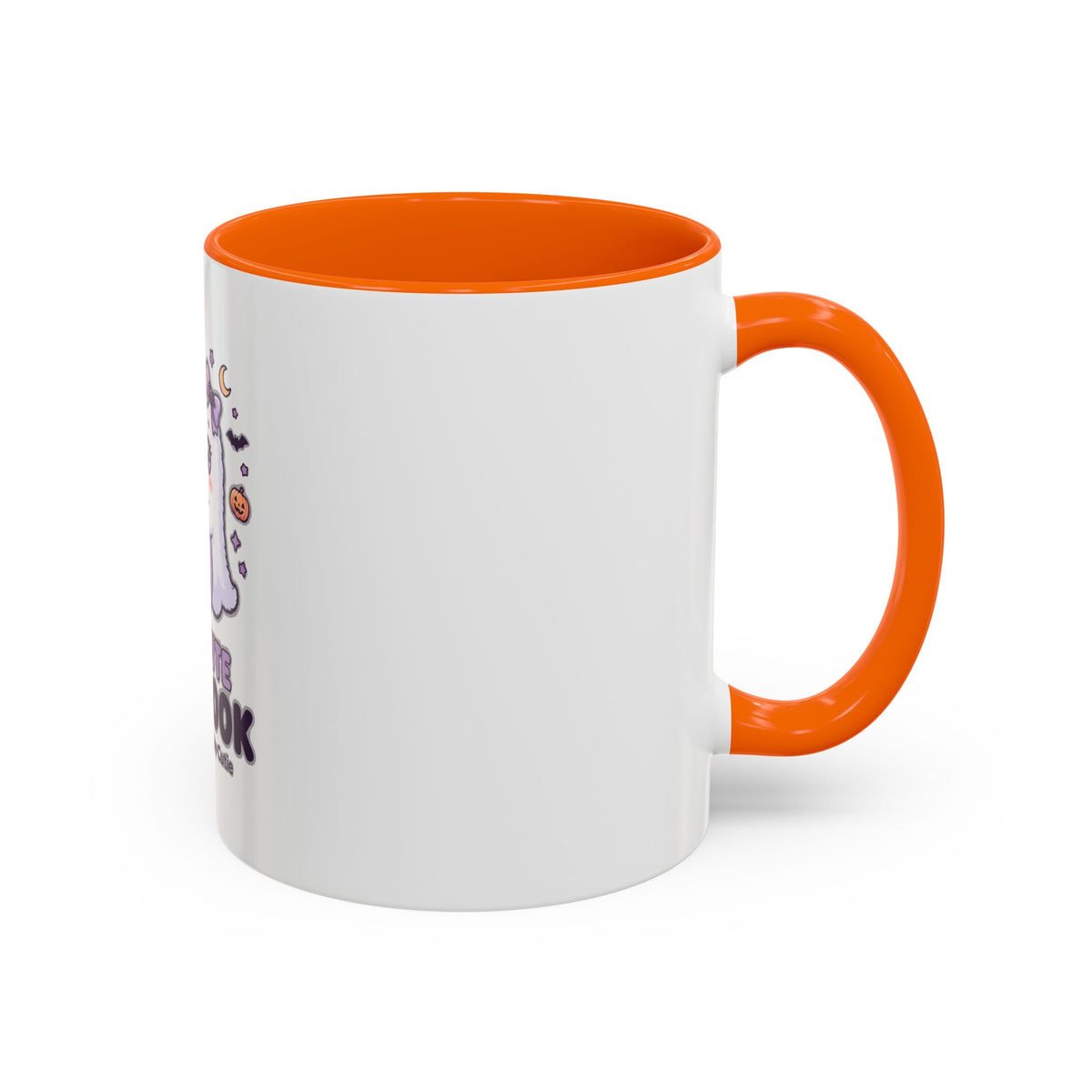 Too Cute to Spook Coffee Mug — Halloween Ghost Pumpkin Accent Mug (11/15oz)
