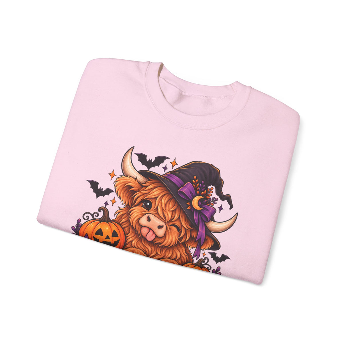 "Moo-dy & Spooky" Highland cow sweatshirt