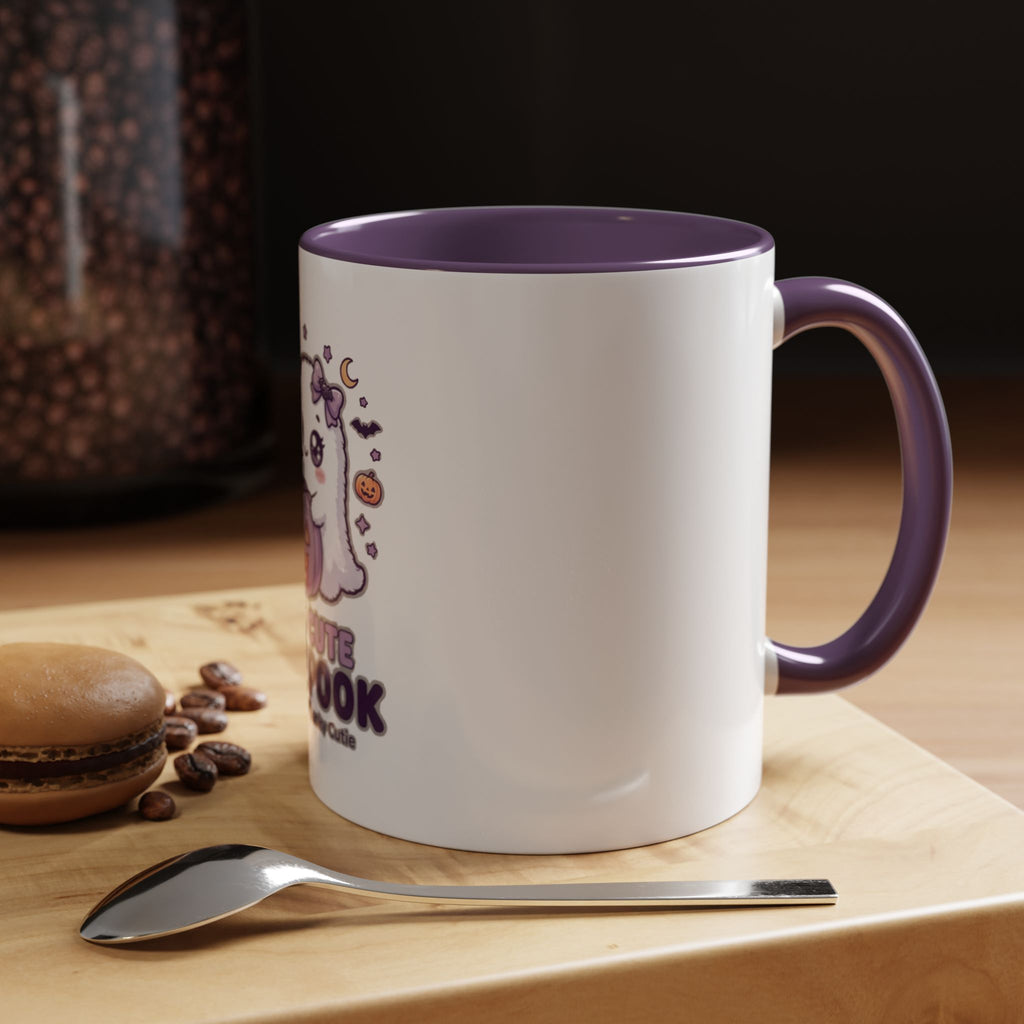 Too Cute to Spook Coffee Mug — Halloween Ghost Pumpkin Accent Mug (11/15oz)