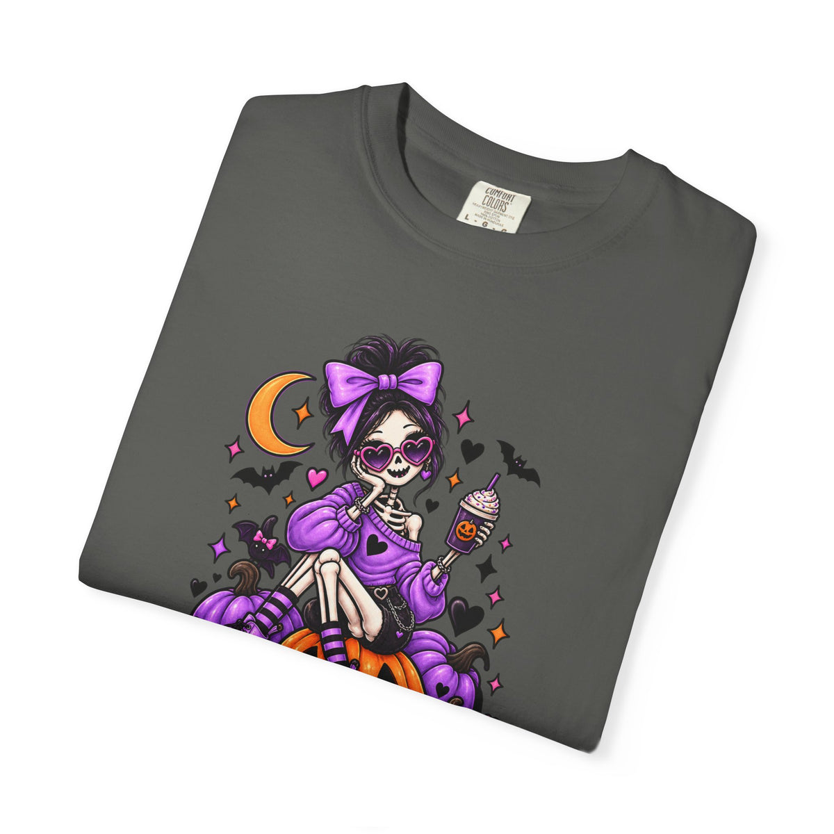 Drop Dead Gorgeous Halloween T-Shirt — Gothic Pumpkin Pinup Tee