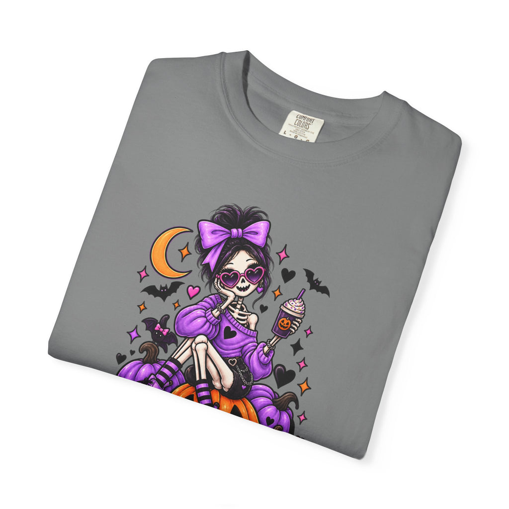 Drop Dead Gorgeous Halloween T-Shirt — Gothic Pumpkin Pinup Tee