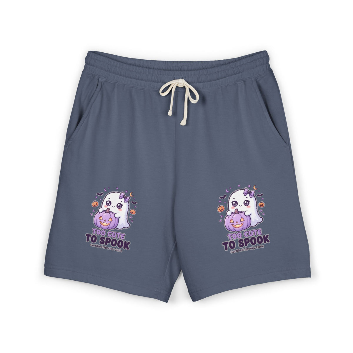 Cute Ghost 'Too Cute to Spook' Fleece Sweat Shorts