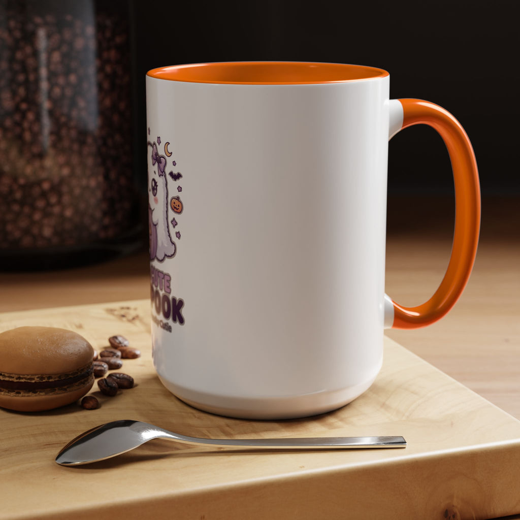 Too Cute to Spook Coffee Mug — Halloween Ghost Pumpkin Accent Mug (11/15oz)