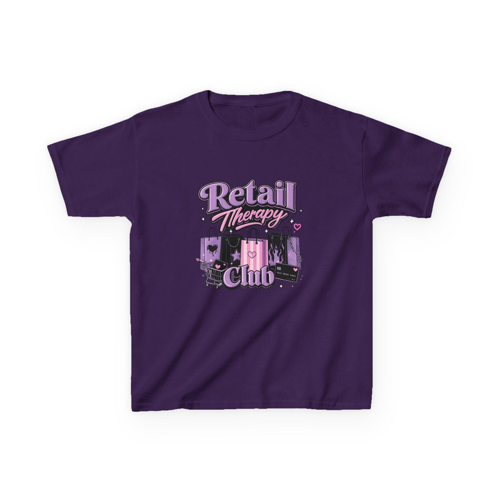 Kids Tee — "Retail Therapy Club" Cute Shopping Shirt