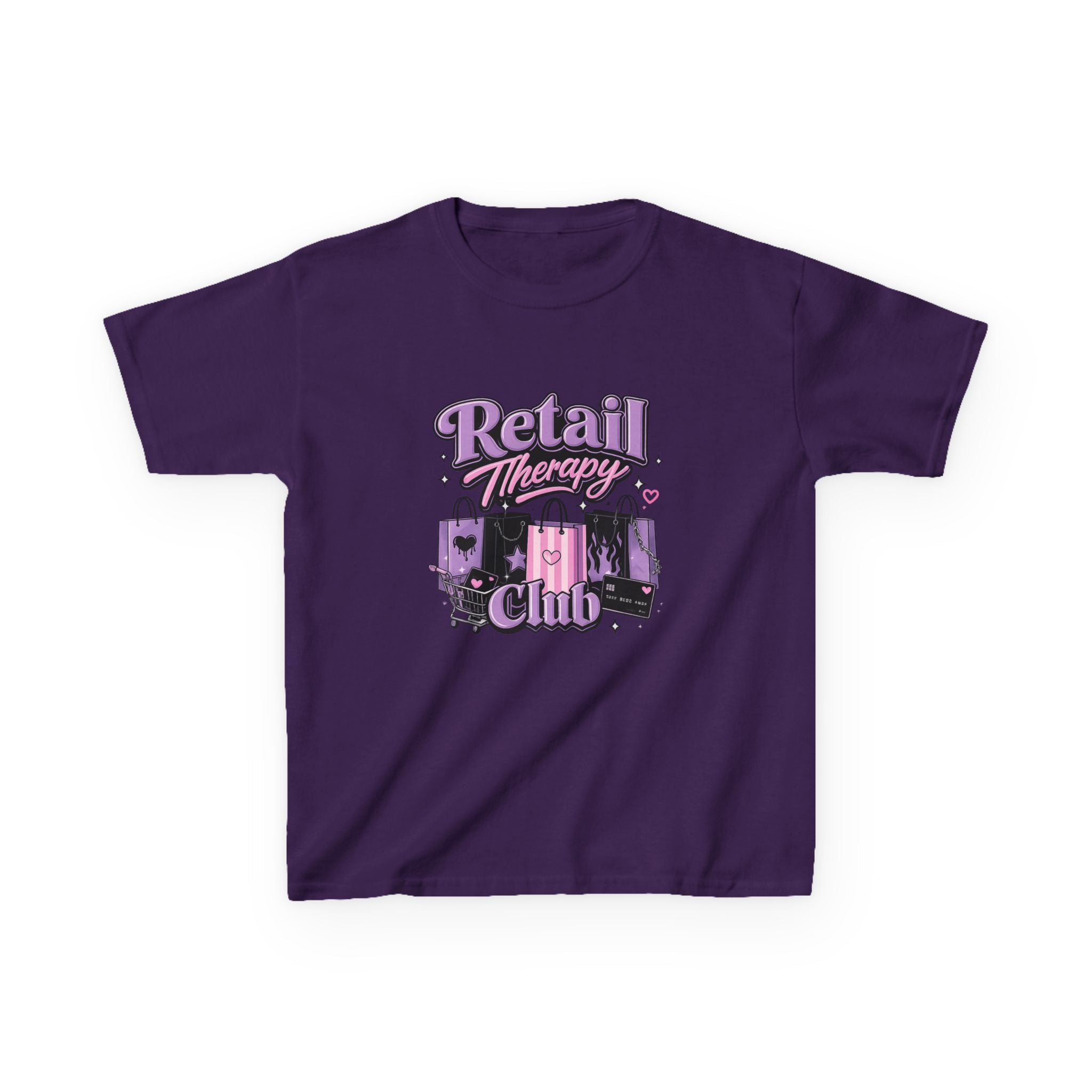Kids Tee — "Retail Therapy Club" Cute Shopping Shirt