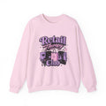 Retail Therapy Club Sweatshirt — Cute Pink & Purple Shopping Graphic Crewneck