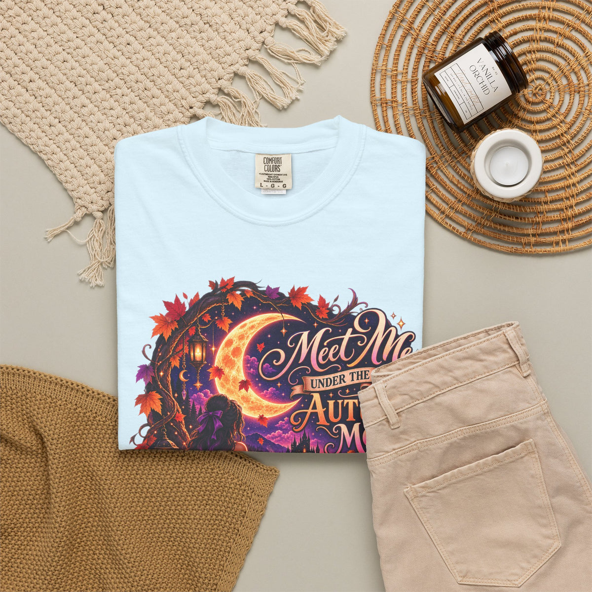 "Meet Me Under the Autumn Moon" Fall Graphic Tee