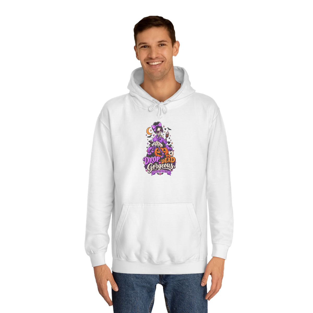 Hoodie - 'Drop Dead Gorgeous' Witchy Purple Graphic Hoodie