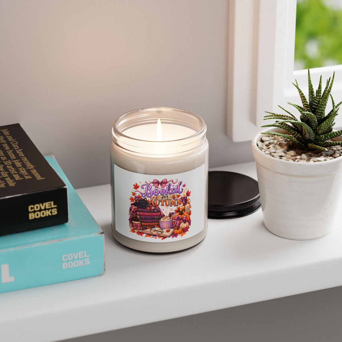 Booked for Autumn Scented Soy Candle — Cozy Fall Reading Gift (9oz)