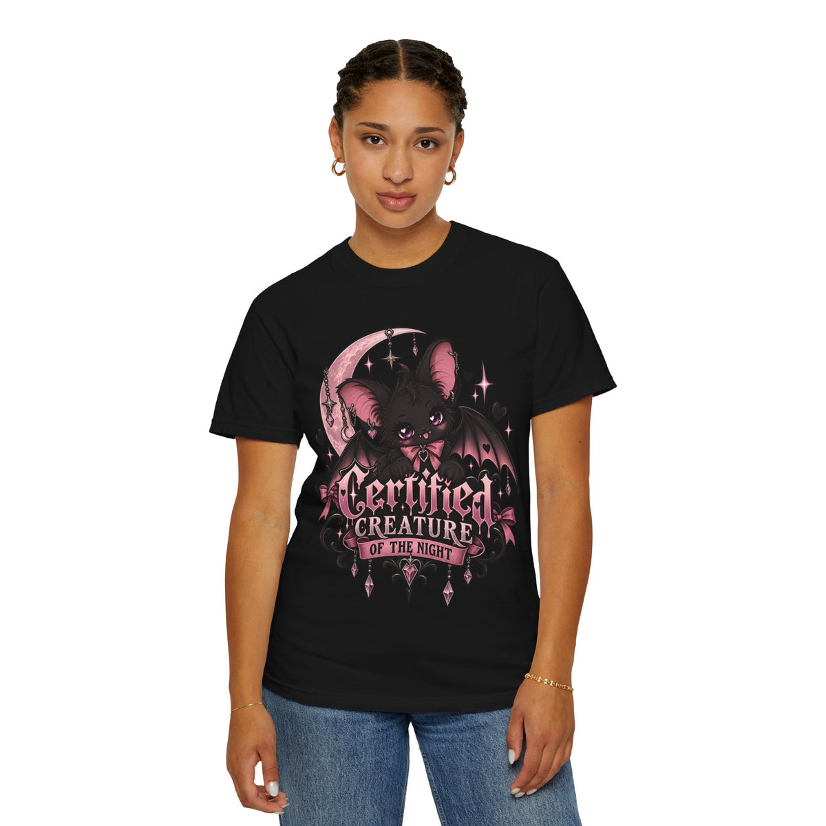 Certified Creature of the Night T-Shirt — Goth Bat Graphic Tee