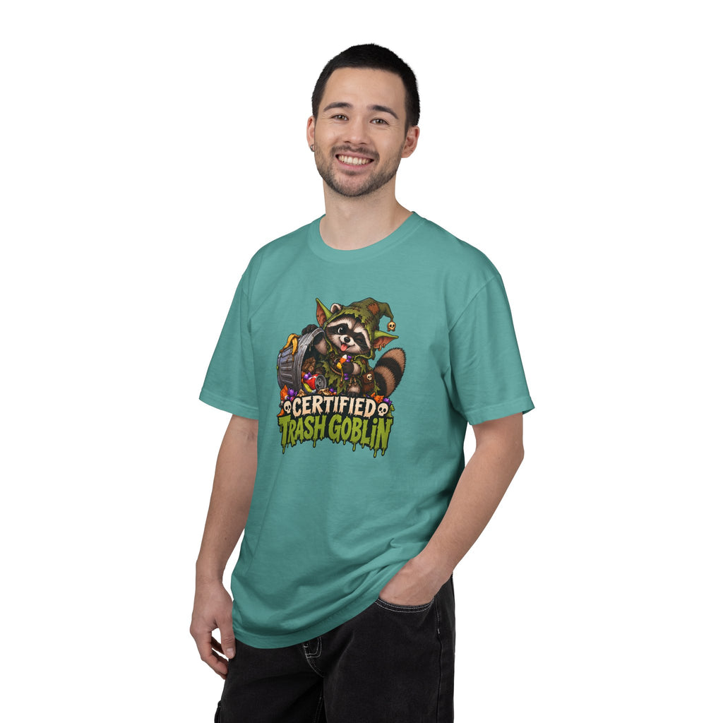 Certified Trash Goblin T-Shirt — Cute Mischief Raccoon Graphic Tee
