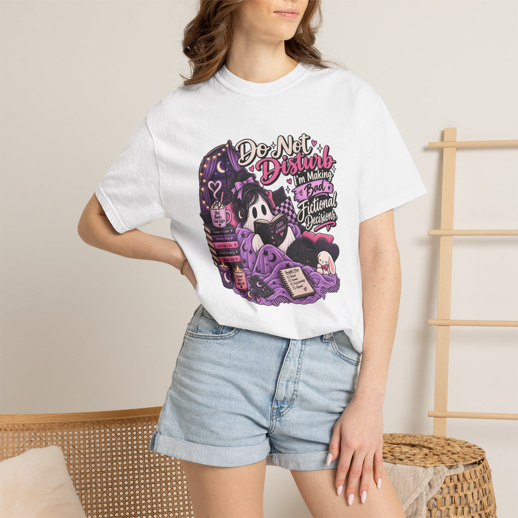 Do Not Disturb T-Shirt — Cute Gothic Reading Ghost Graphic Tee